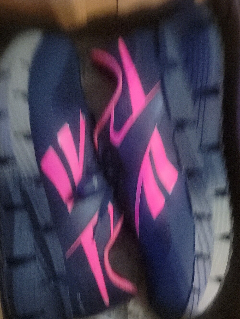 Reebok Navy and Hot Pink Athletic Shoes